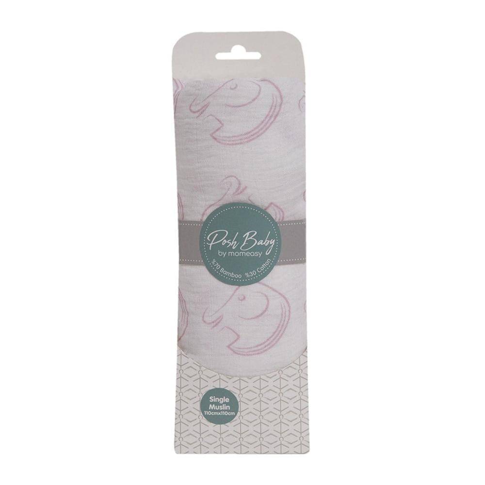 POSH BABY - PEMBE FİL 110*110