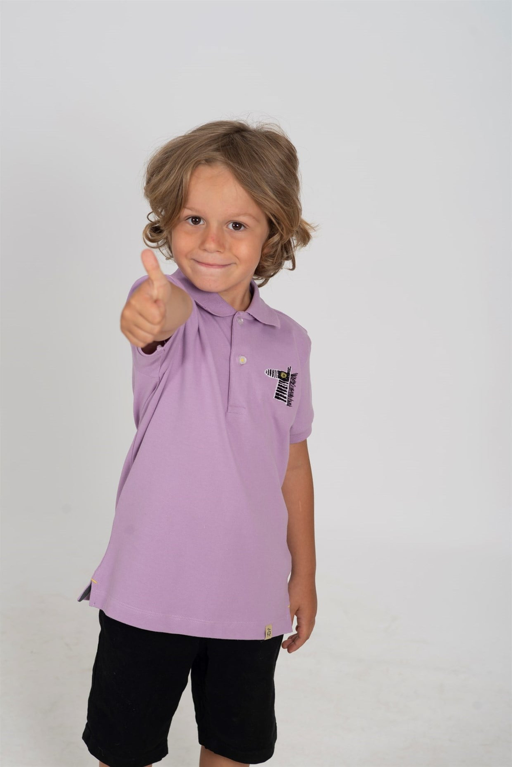 PURPLE ZEBRA - Kısa Kollu Çocuk Polo Yaka T-shirt - Lila