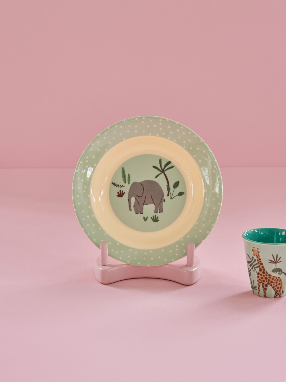 Rice Melamin Çocuk Çukur Tabak Elephant