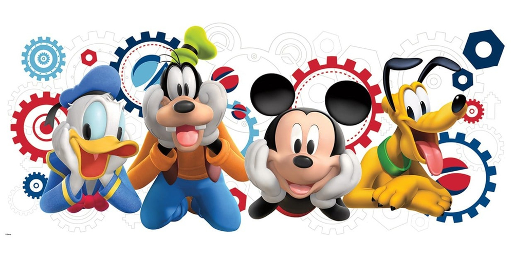 ROOMMATES MICKEY MOUSE KULÜP EVİ EĞLENCESİ ÇIKAR VE YAPIŞTIR DEV DUVAR STICKERI