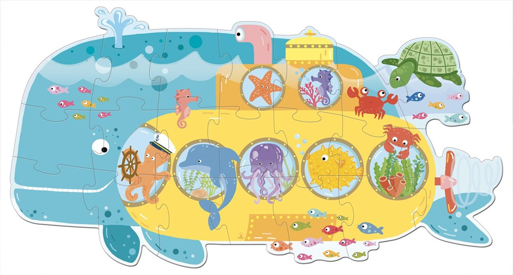 Sassi Junior Travel Puzzle - Animals on a Submarine