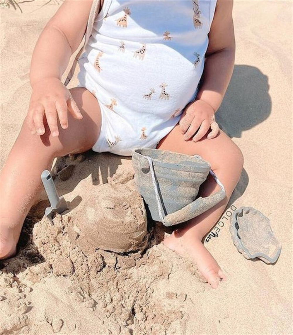 Scrunch Silikon Mini Katlanan Kova ve Kürek Seti Duck Egg Blue