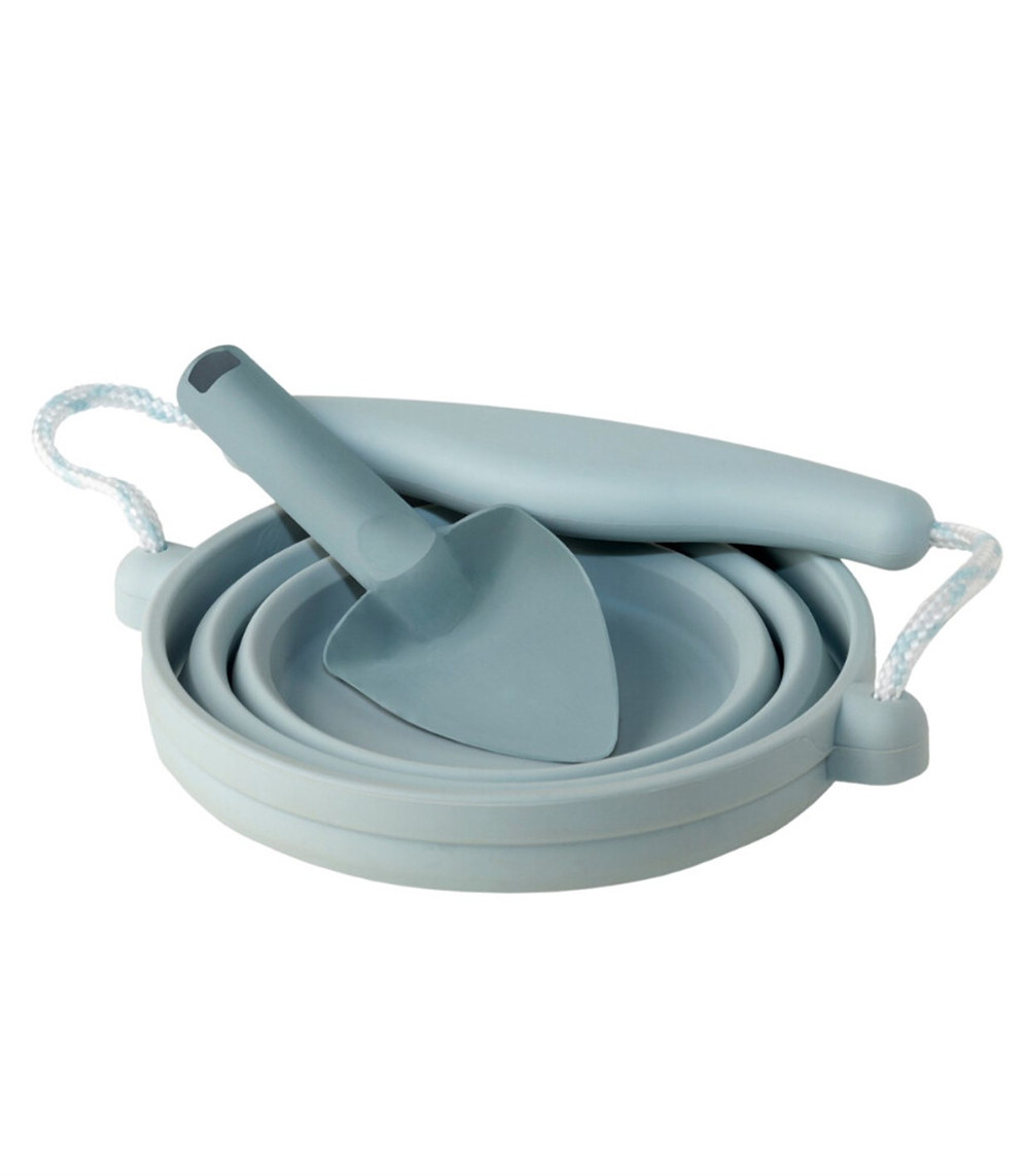 Scrunch Silikon Mini Katlanan Kova ve Kürek Seti Duck Egg Blue