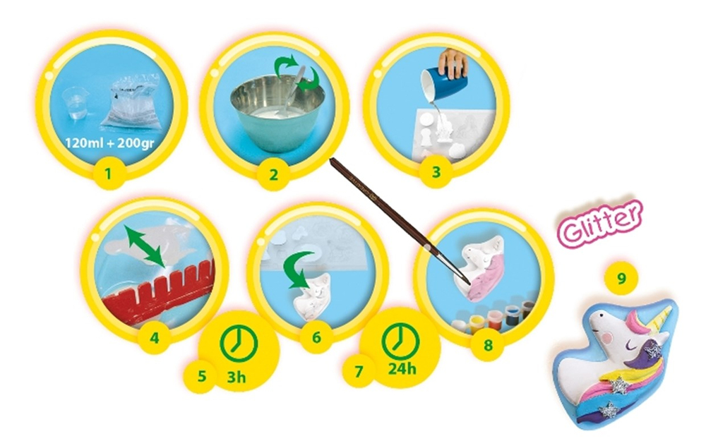 Ses Creative Kalıba Dök ve Boya Unicorn Simli