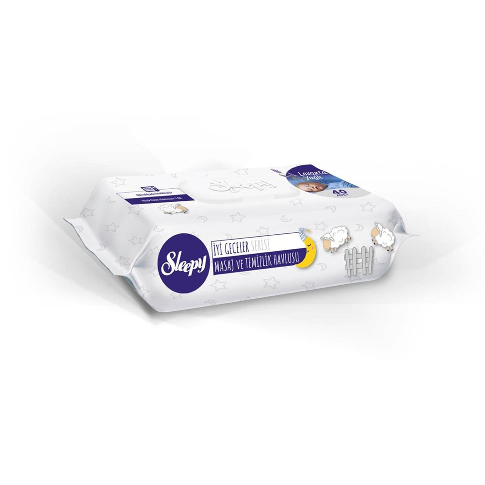 SLEEPY LAVANTA YAĞLI MASAJ VE TEMİZLİK HAVLUSU  40 YAPRAK
