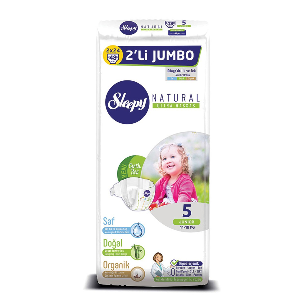 SLEEPY NATURAL BEBEK BEZİ 5 NUMARA JUNİOR 2'Lİ