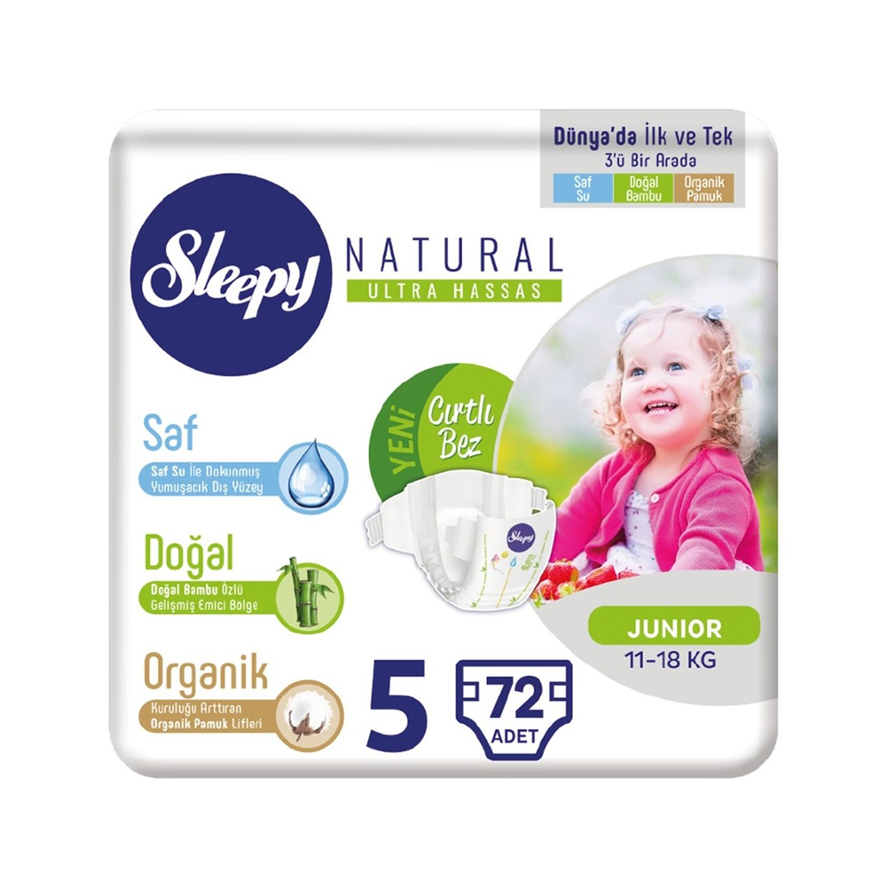 SLEEPY NATURAL BEBEK BEZİ 5 NUMARA JUNIOR 72 ADET
