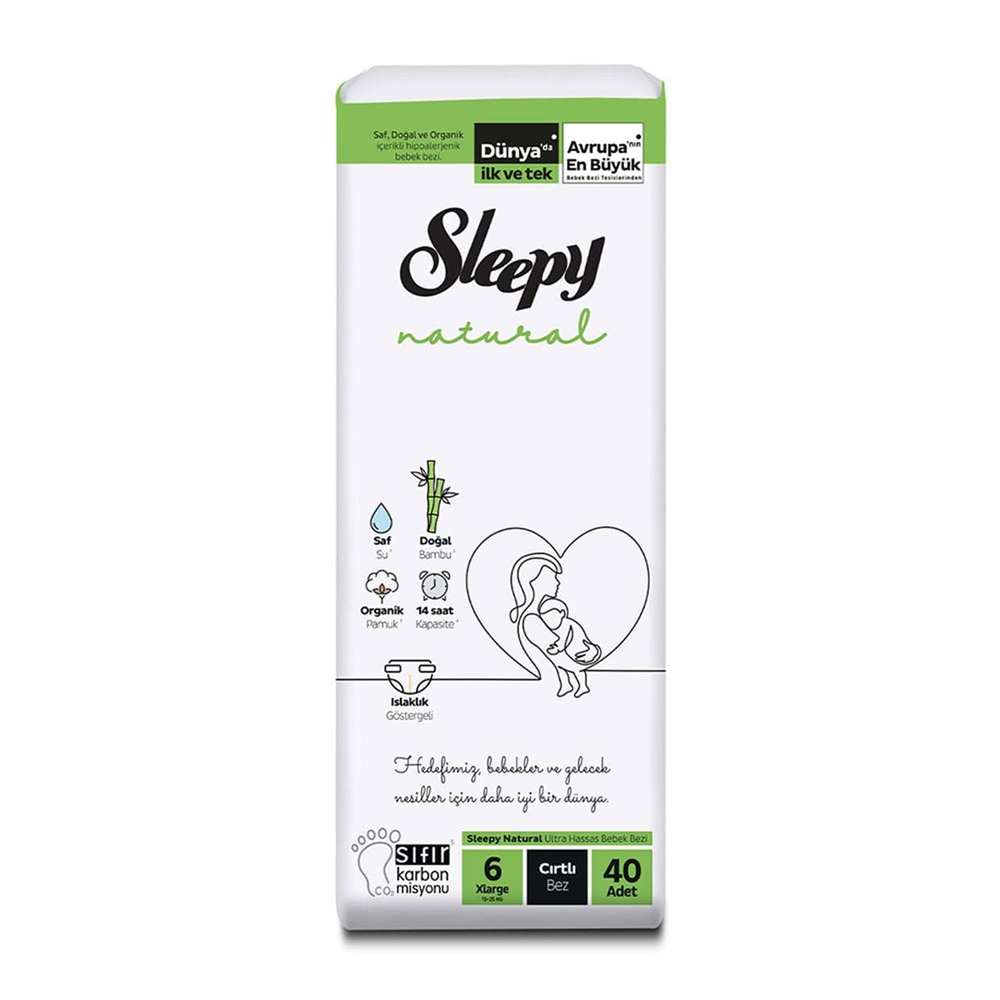 Sleepy Natural Bebek Bezi 6 Numara XL 40 Adet