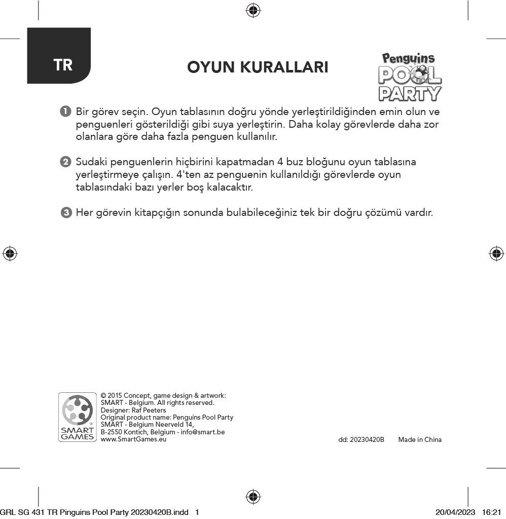 Smart Games Penguins Pool Party