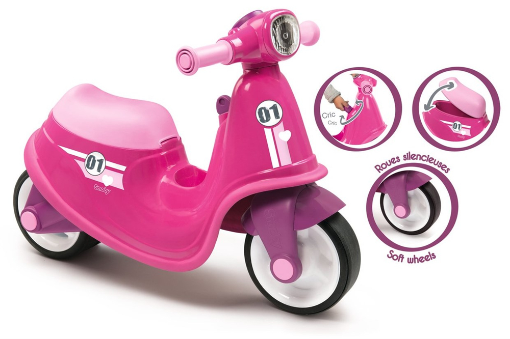 SMOBY - Pembe Scooter (İlk Bisiklet)