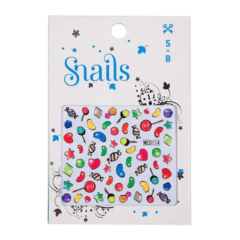 Snails Tırnak Sticker Seti Candy Blast
