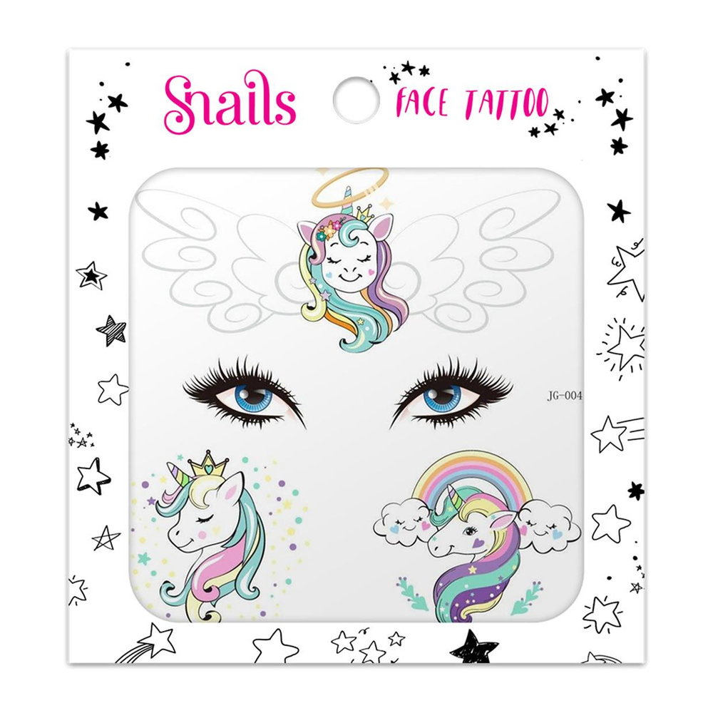 Snails Yüz Dövmesi Unicorn Crown