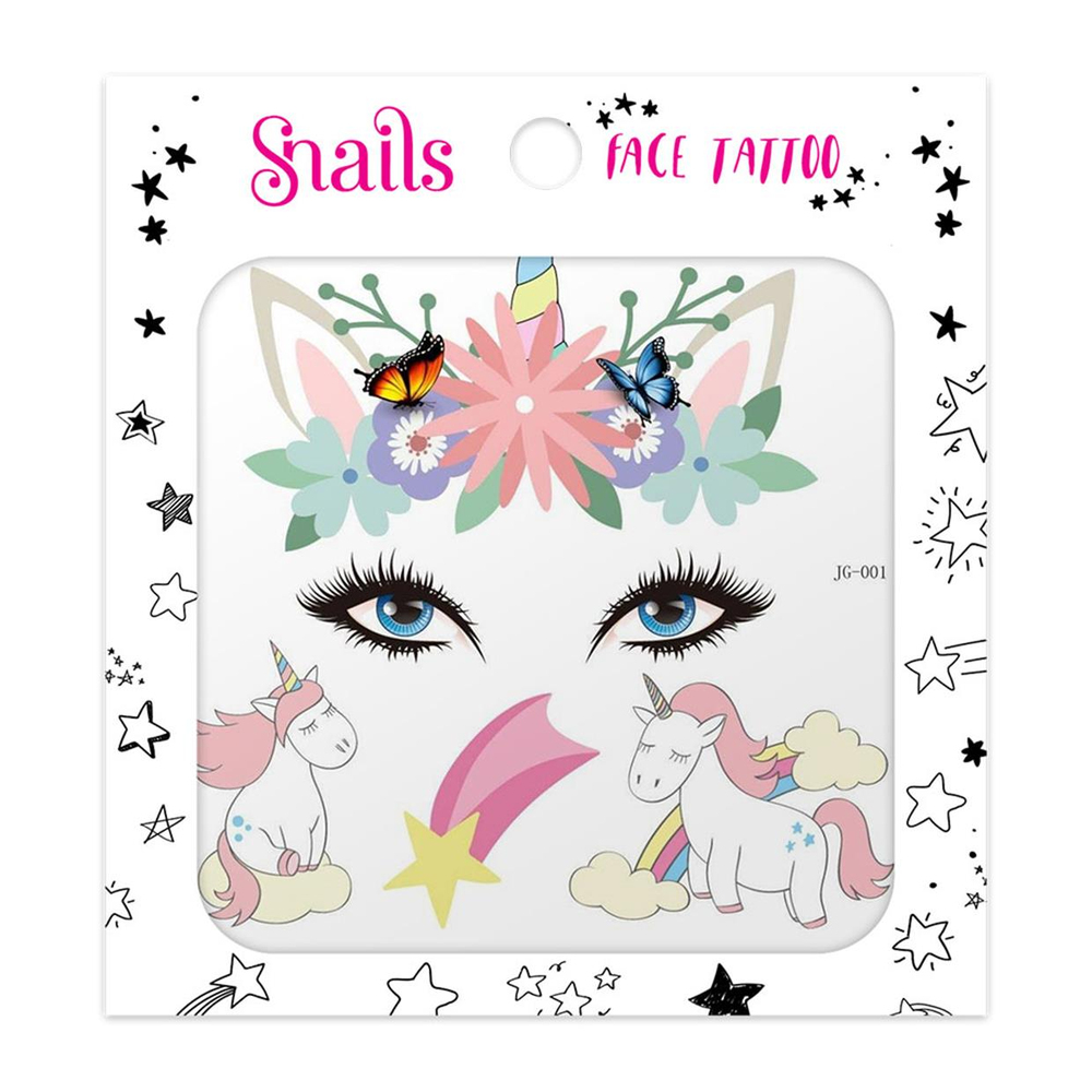 Snails Yüz Dövmesi Unicorn Star