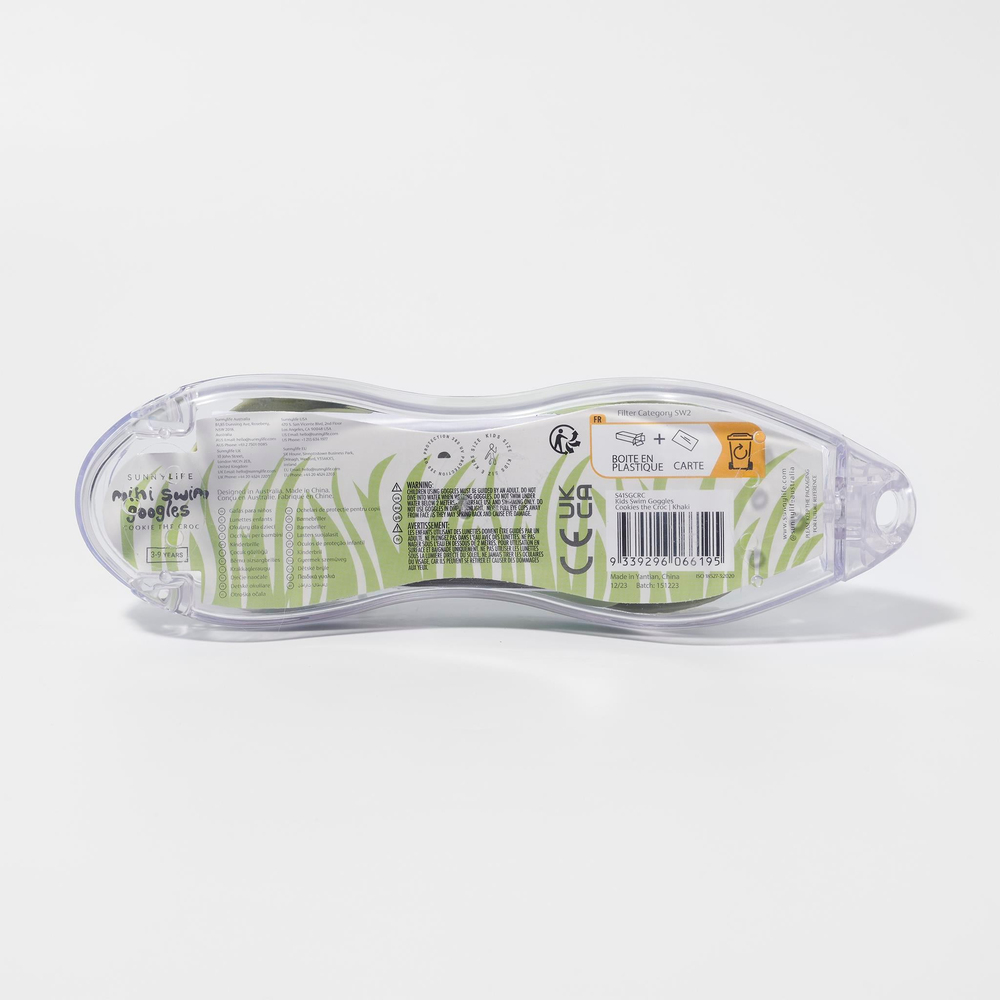 Sunnylife Çocuk Deniz Gözlüğü Cookie the Croc Khaki