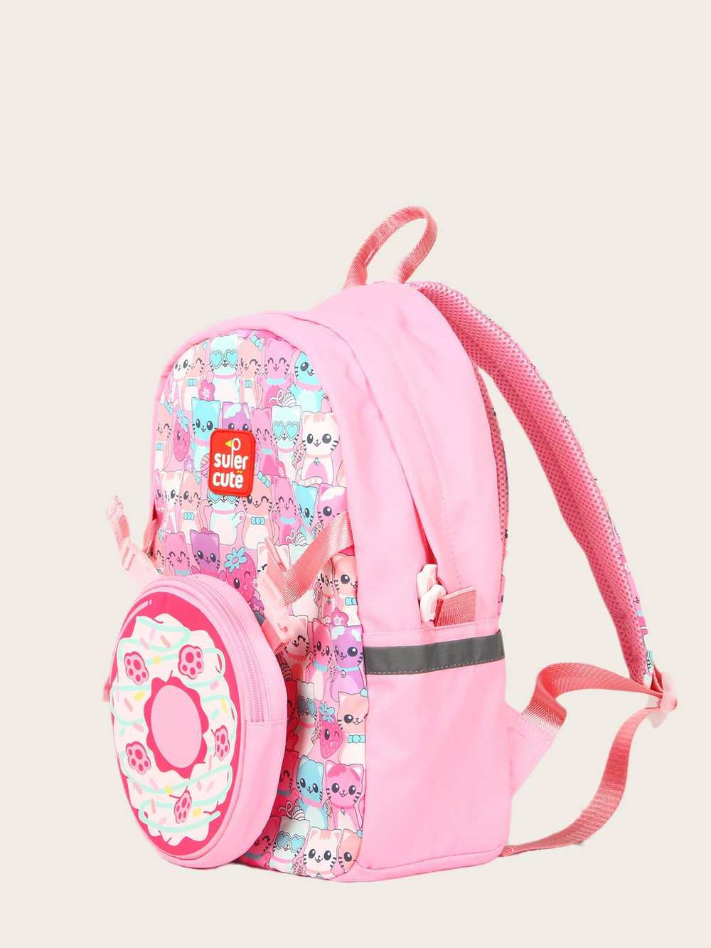 Supercute Two-in-One Pink Cat Sırt Çantası