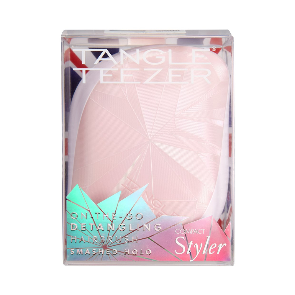 TANGLE TEEZER COMPACT STYLER SMASHED HOLO AÇIK PEMBE SAÇ FIRÇASI