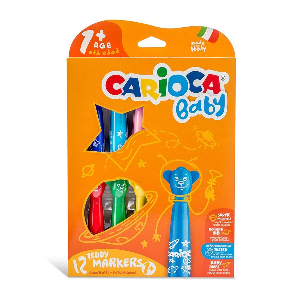 TEDDY JUMBO BEBEK SÜPER YIKANABİLİR KEÇELİ BOYA KALEMİ 12'Lİ