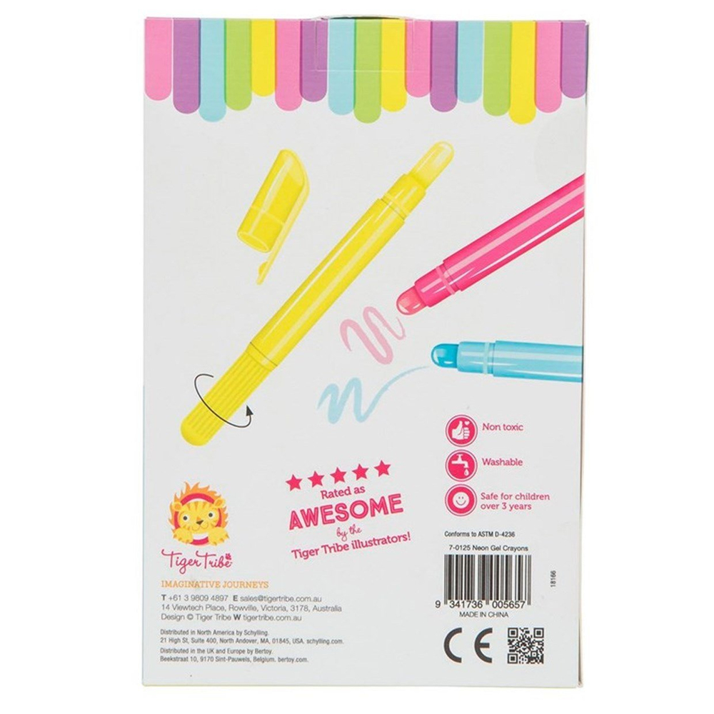 Tiger Tribe 5'li Neon Jel Pastel Boya Kalemi