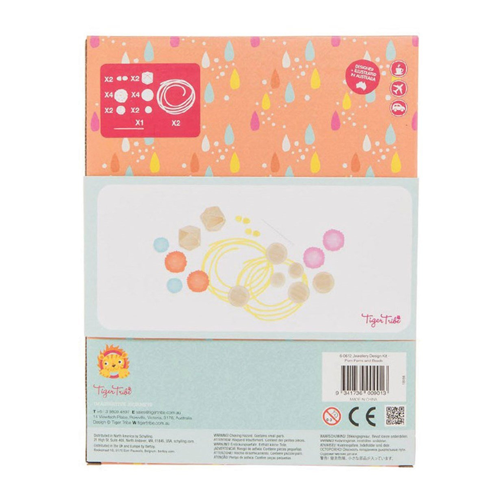 Tiger Tribe Takı Tasarım Seti Pom Poms & Beads