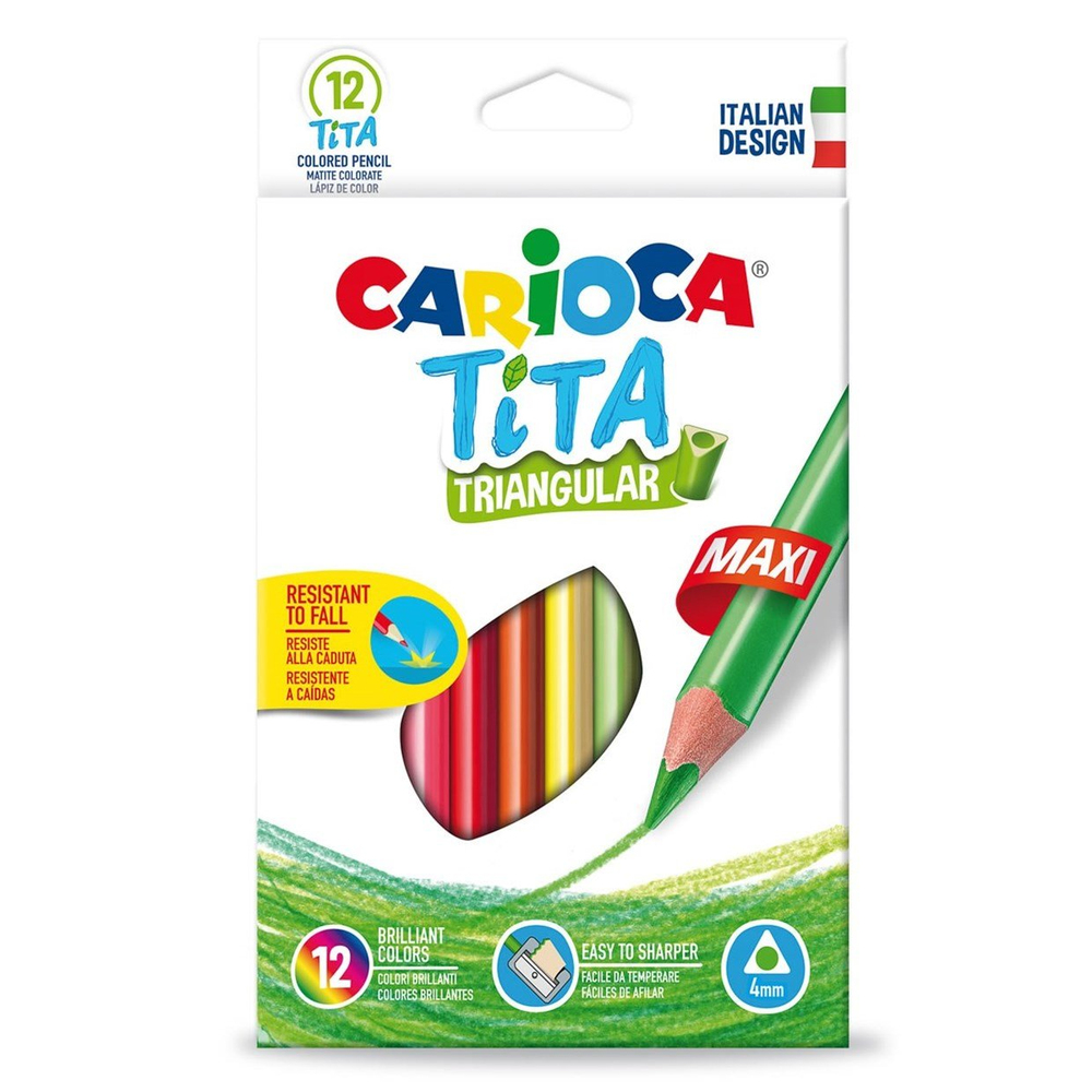 TITA JUMBO ÜÇGEN KURU BOYA KALEMİ 12'Lİ