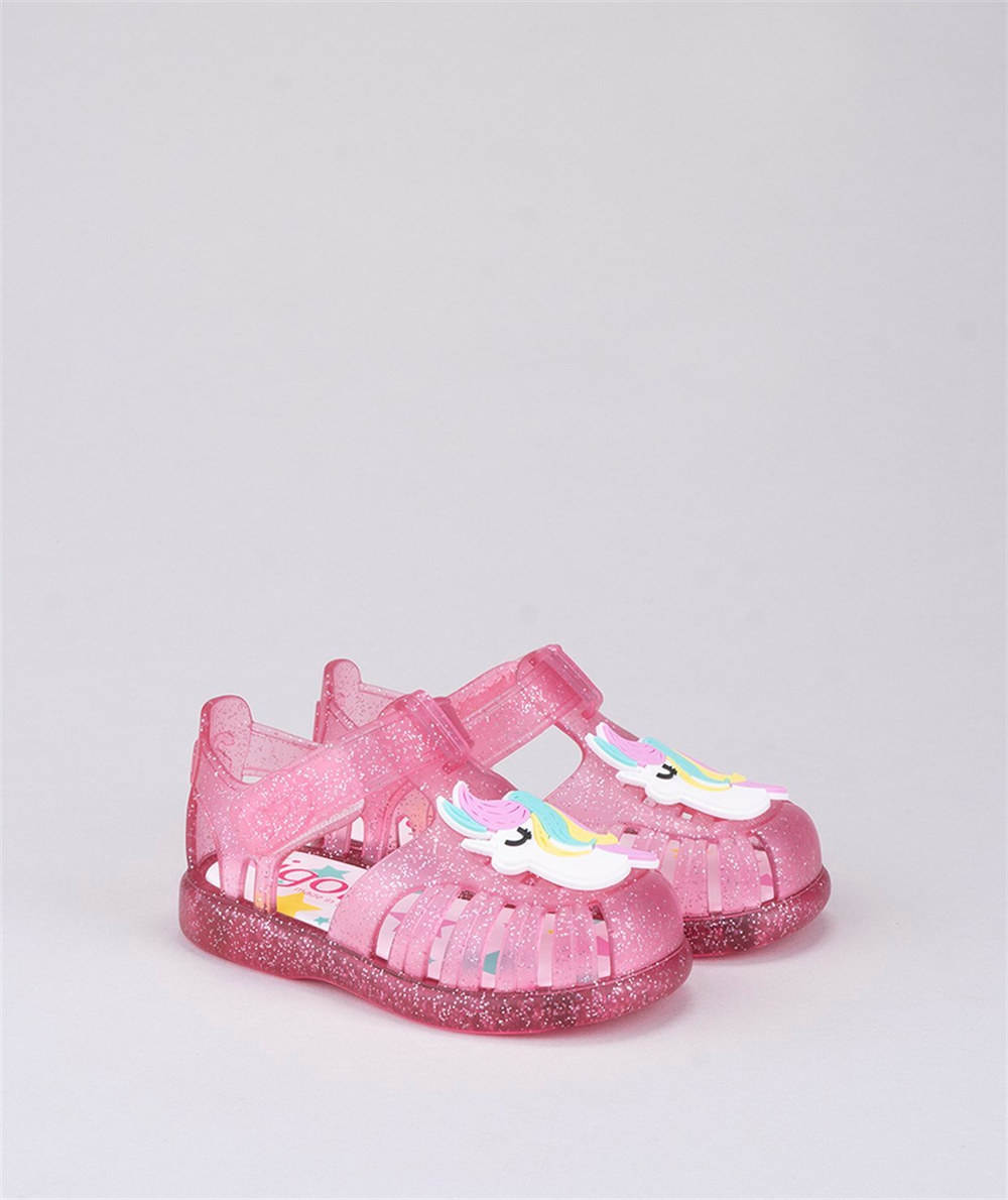 TOBBY UNICORNIO ÇOCUK SANDALET - FUCSIA GLITTER