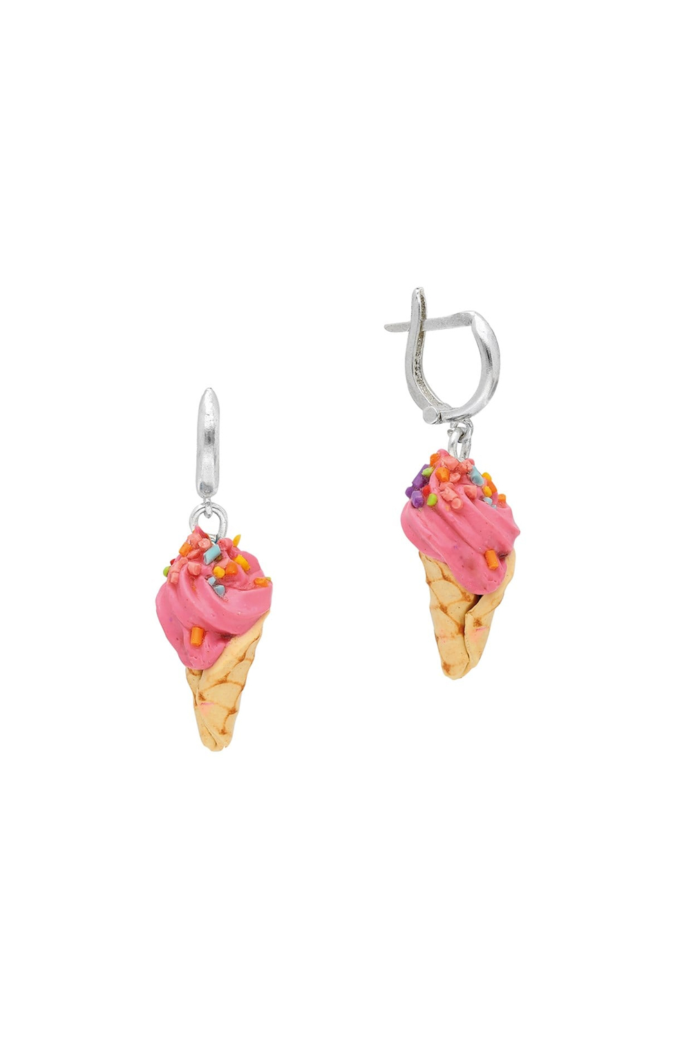Tres Jolie Lollie Dondurma Gümüş Küpe Pembe