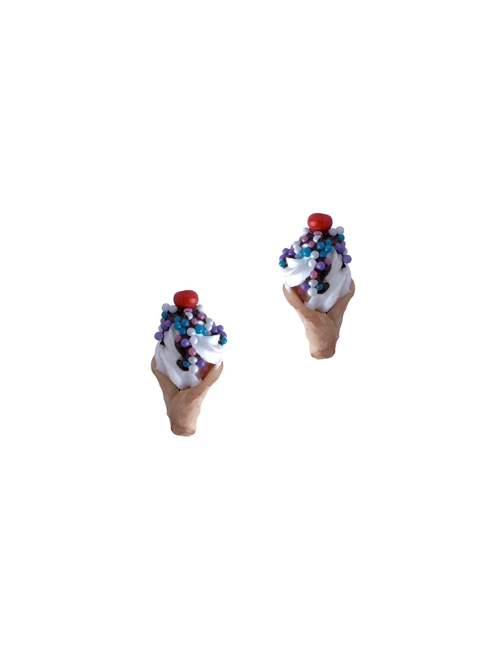 Tres Jolie Lollie Külah Dondurma Klips Küpe Çikolata Soslu