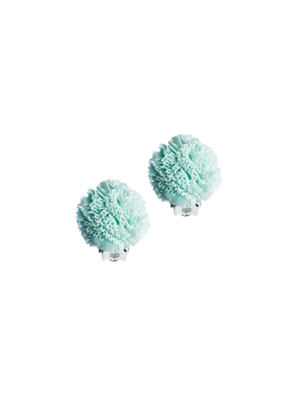 Tres Jolie Lollie Ponpon Klips Küpe Su yeşili