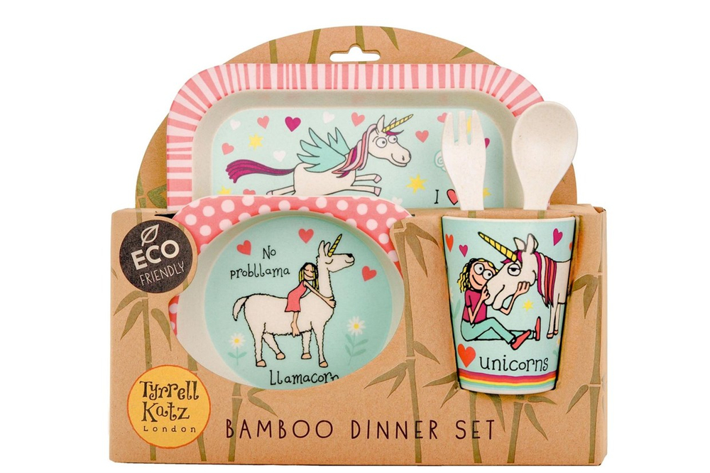 Tyrrell Katz Bambu 5 Parça Yemek Seti - Unicorn
