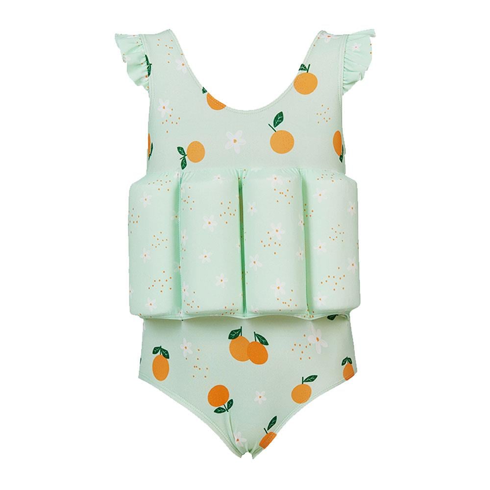 Verte Vallée Orange Blossom Desenli Yüzme Öğretici Mayo