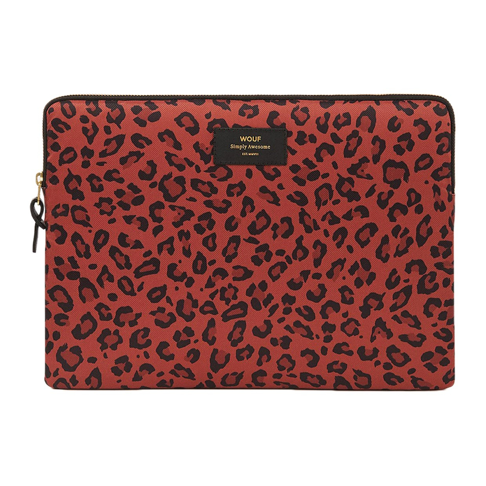 WOUF - BORDO LEOPAR DESENLI LAPTOP KILIFI 13″