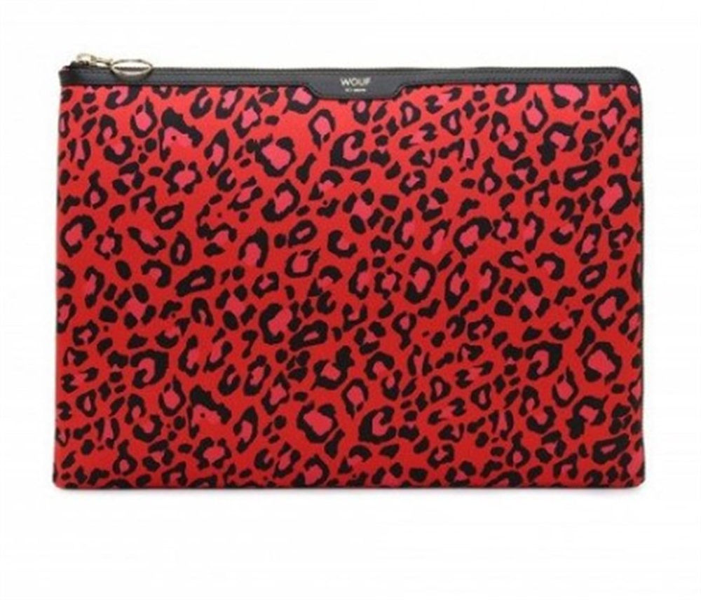 WOUF - KIRMIZI  LEOPAR DESENLI LAPTOP KILIFI 13″