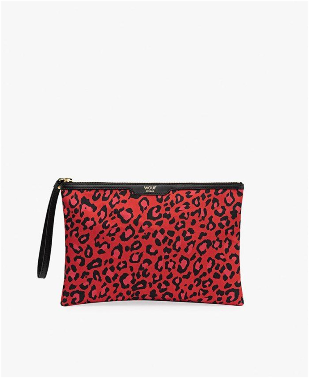 WOUF - KIRMIZI LEOPARD MINI EL ÇANTASI