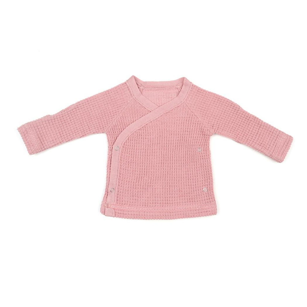 Yenidoğan Waffle Organik Pamuk 4lü Hastane Çıkışı Set Pembe