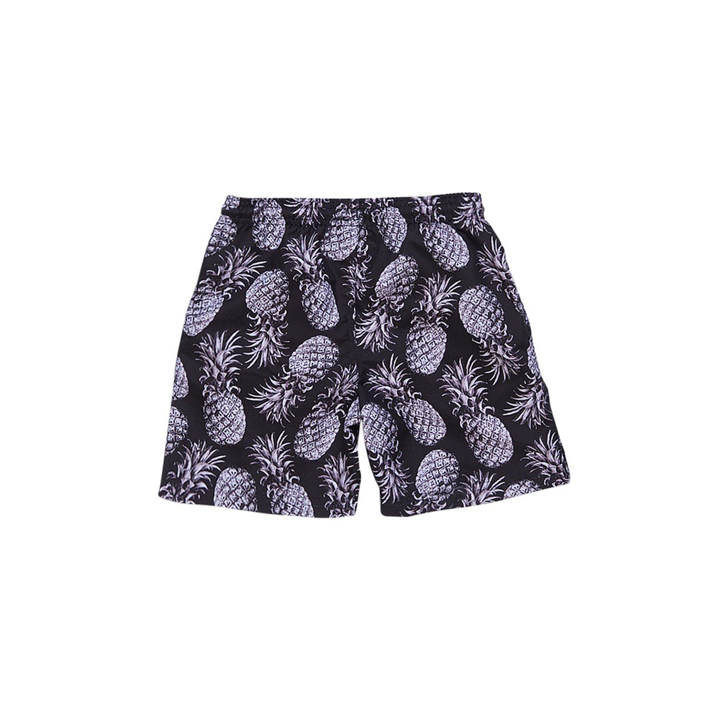 ZACK - SİYAH ANANAS DESENLİ DENİZ ŞORTU