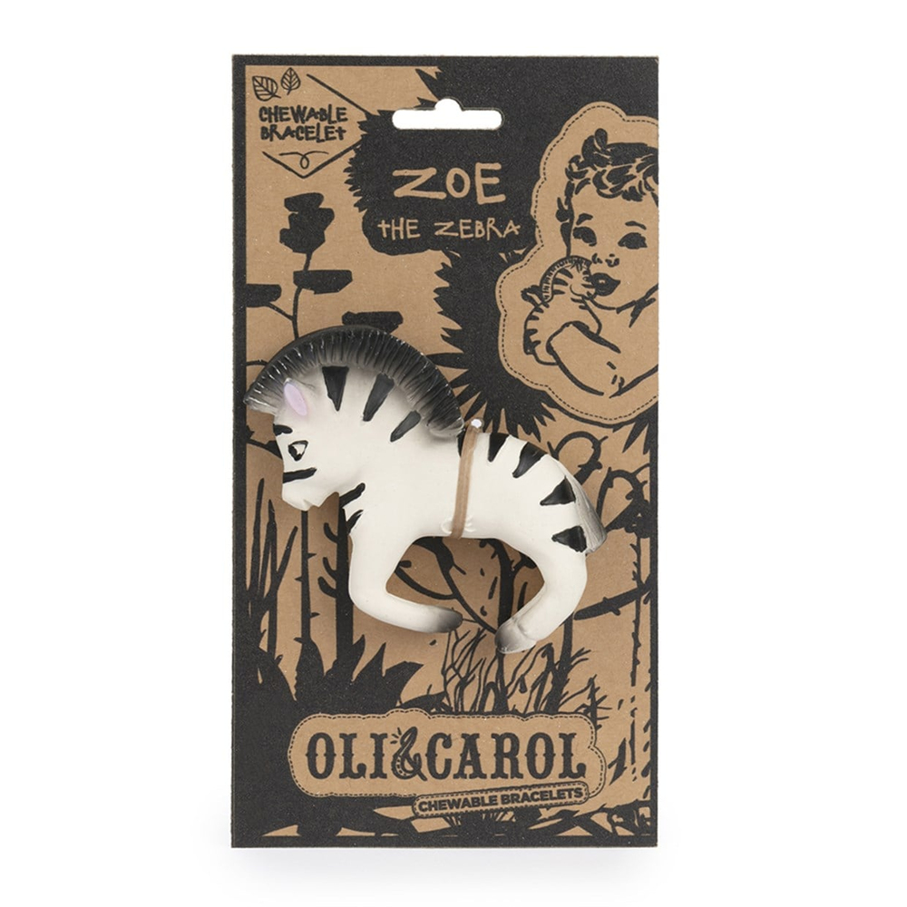 ZEBRA ŞEKLİNDE BİLEĞE TAKILABİLEN DOĞAL DİŞ KAŞIYICI & BANYO OYUNCAĞI