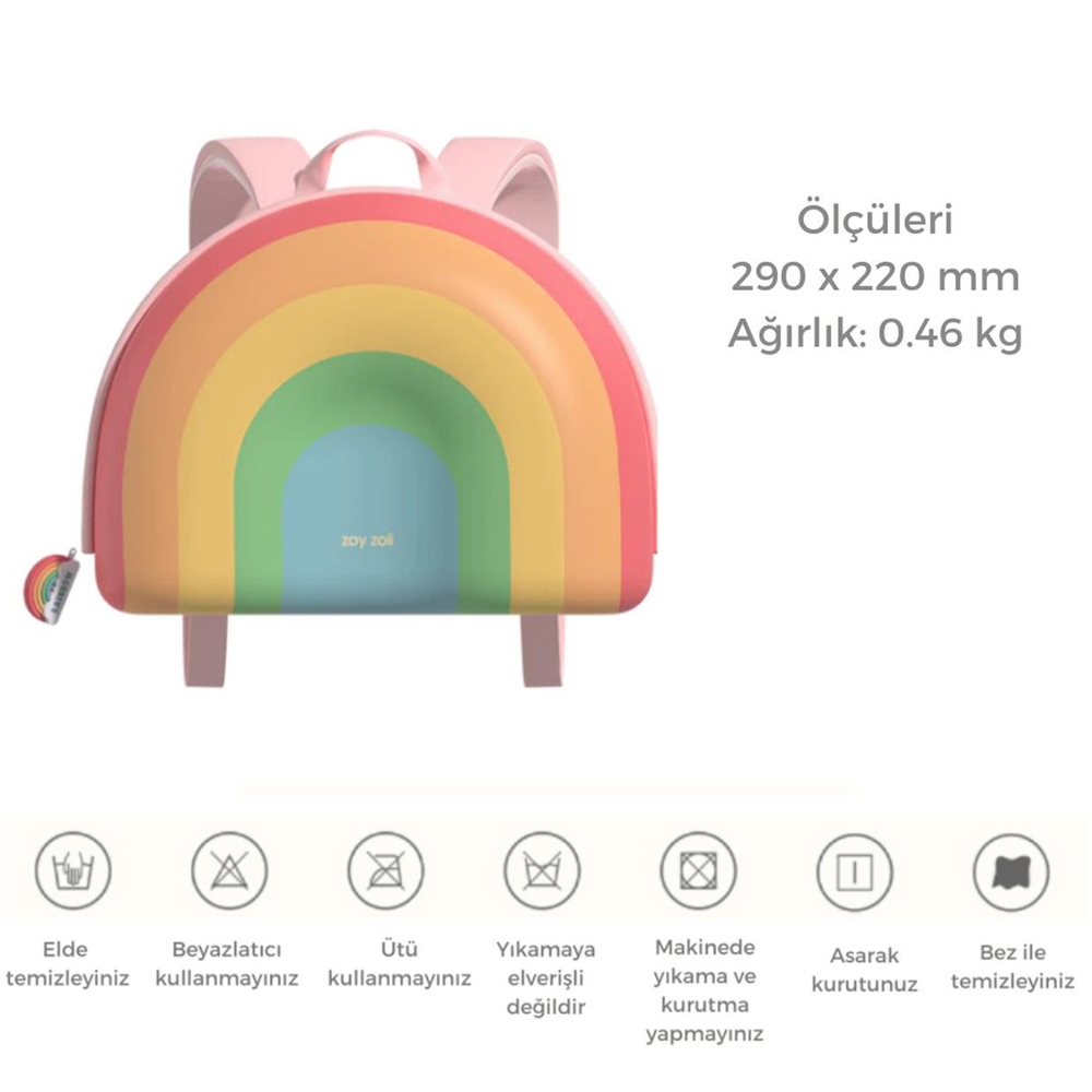 Zoyzoii Dream Serisi Sugar Heart Rainbow Sırt Çantası