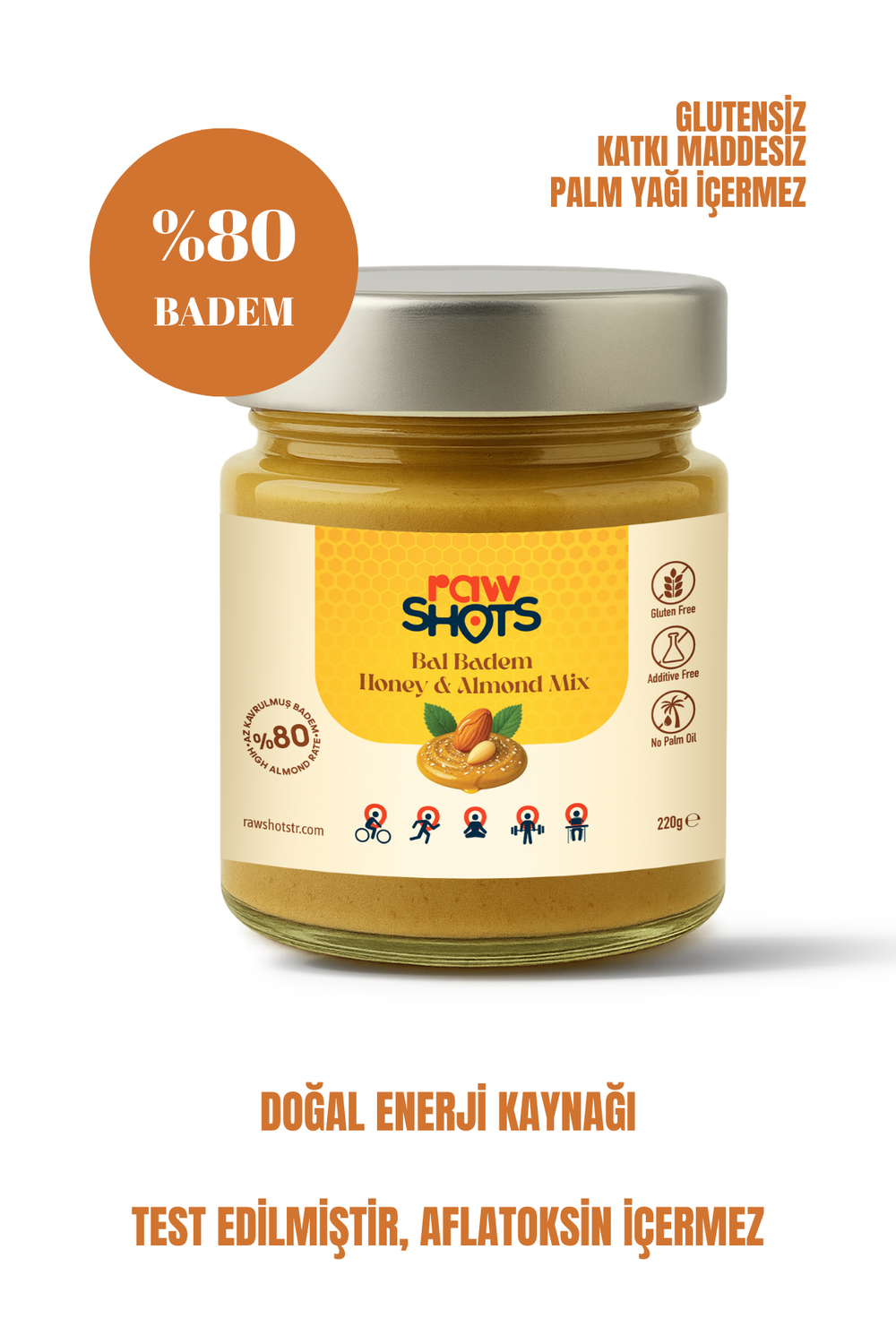 Sağlıklı AtıştırmalıkBallı Badem Ezmesi 220 gr