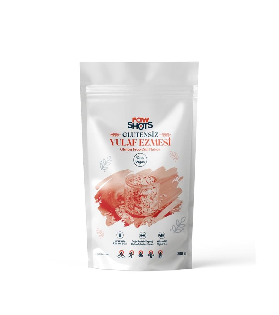 Sağlıklı AtıştırmalıkRawShots Glutensiz Yulaf Ezmesi 300g