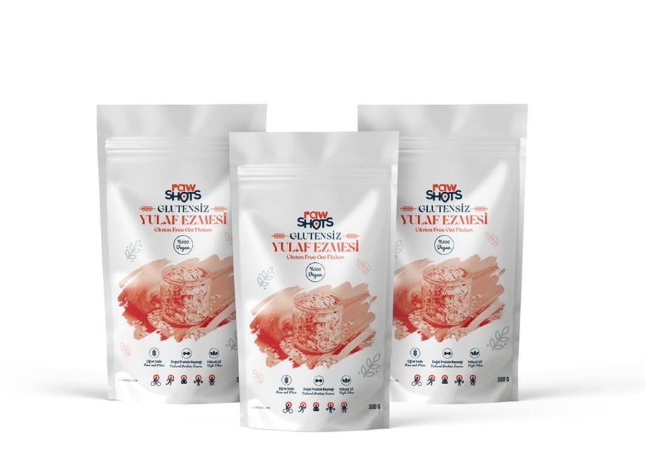 Sağlıklı AtıştırmalıkRawShots Glutensiz Yulaf Ezmesi 300g x3