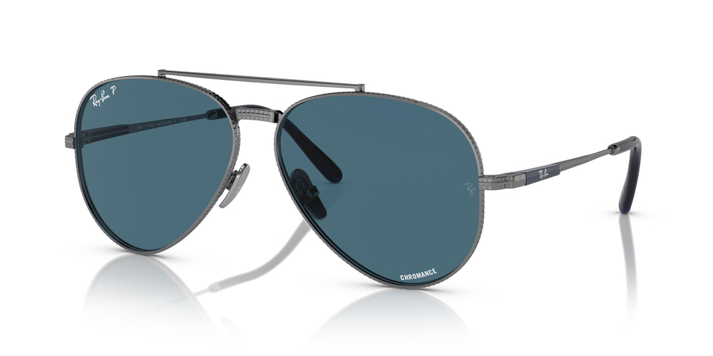 RAY-BAN 8225 AVIATOR TITANIUM 3142S2 58 MEN Güneş gözlükleri