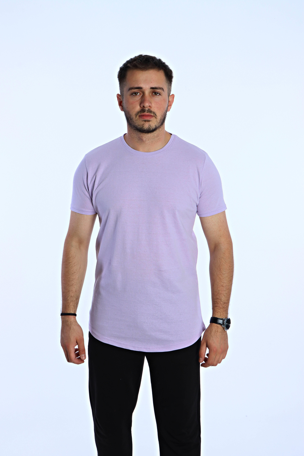 Düz Eko Oversize Tşört Lila