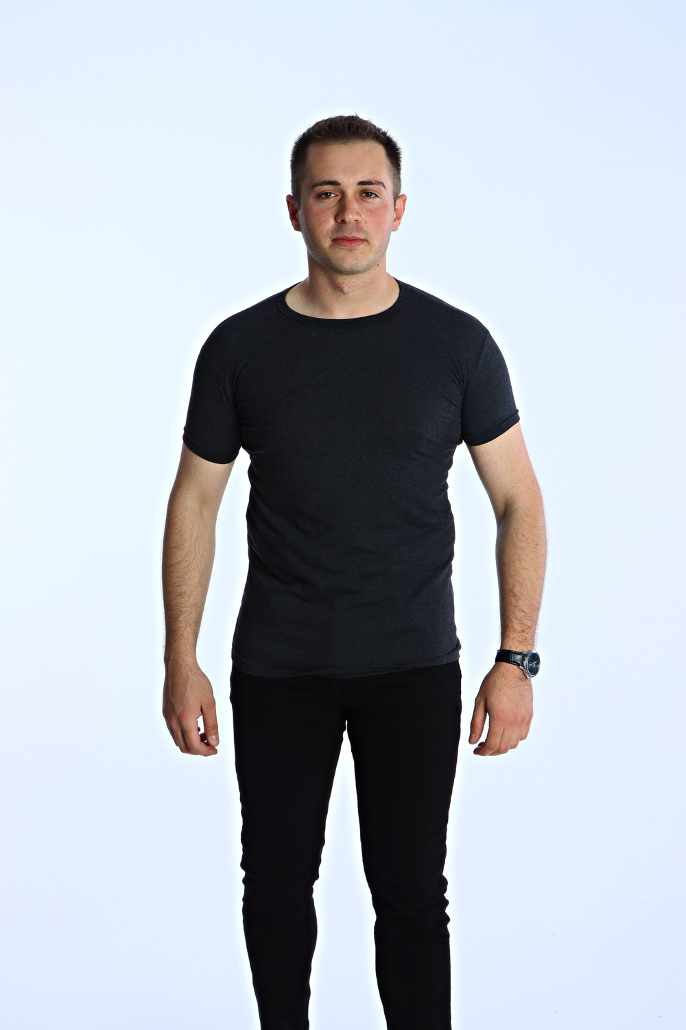 Eg38 Eko Slimfit Basic Tişört Füme