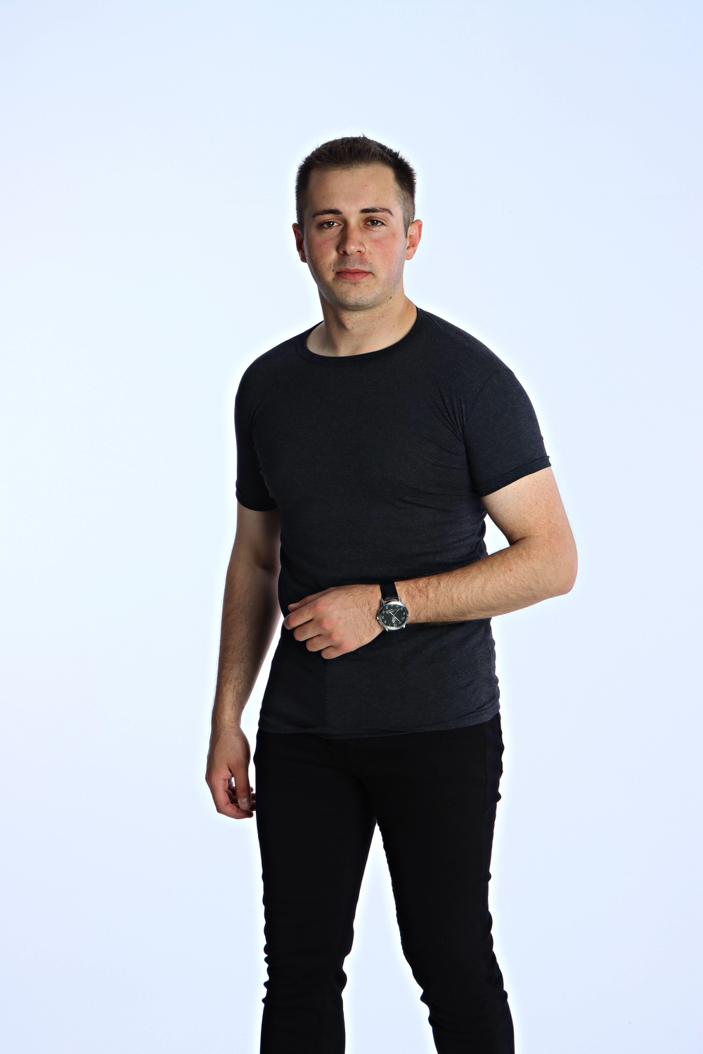 Eg38 Eko Slimfit Basic Tişört Füme