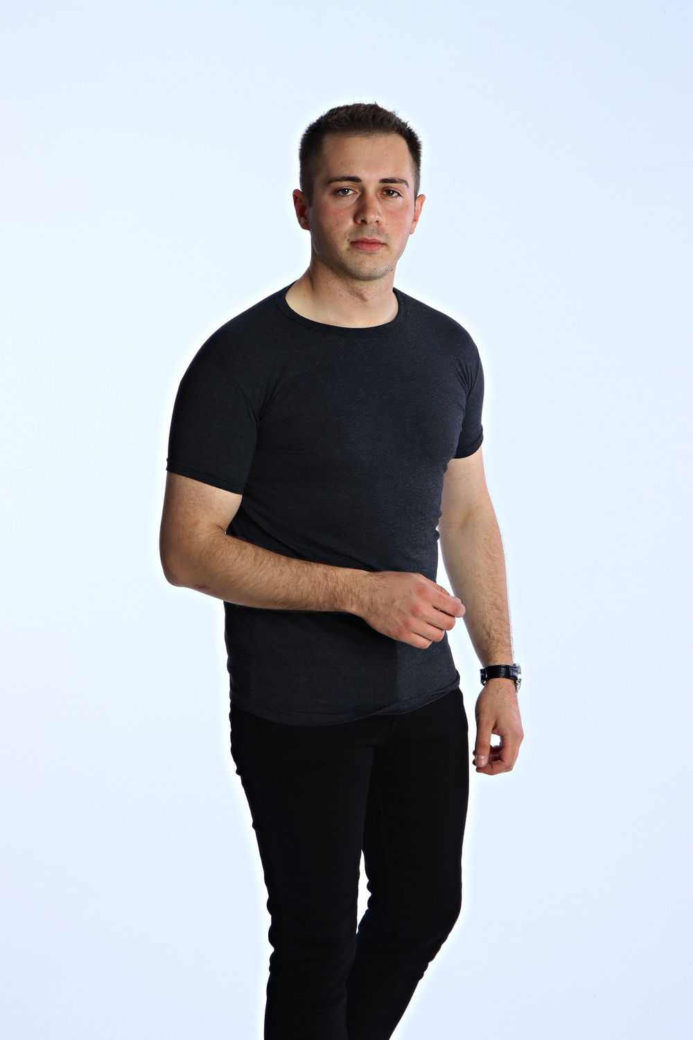 Eg38 Eko Slimfit Basic Tişört Füme