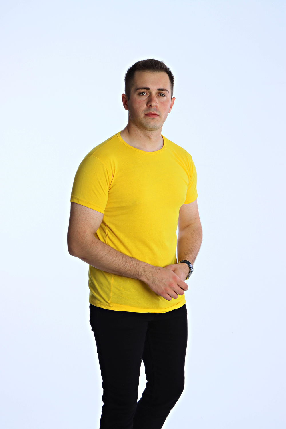 Eg38 Eko Slimfit Basic Tişört Sarı