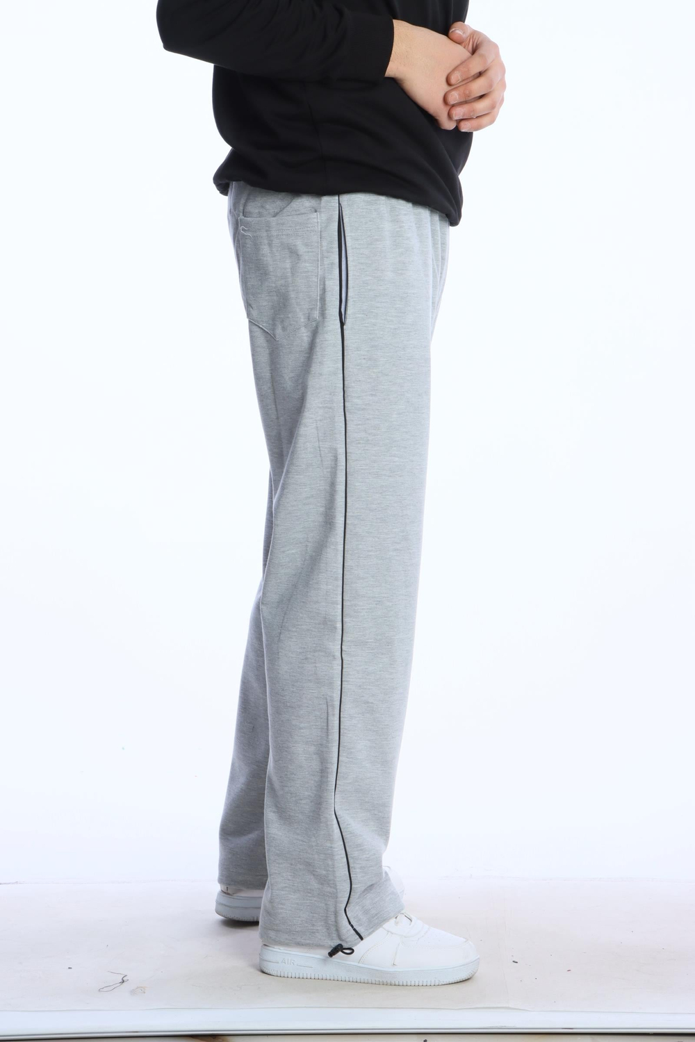 Eg38 Nakışlı Baggy Alt Gri