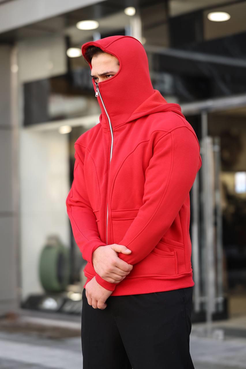 Ninja 3 İplik Fermuarlı Ceket Kırmızı