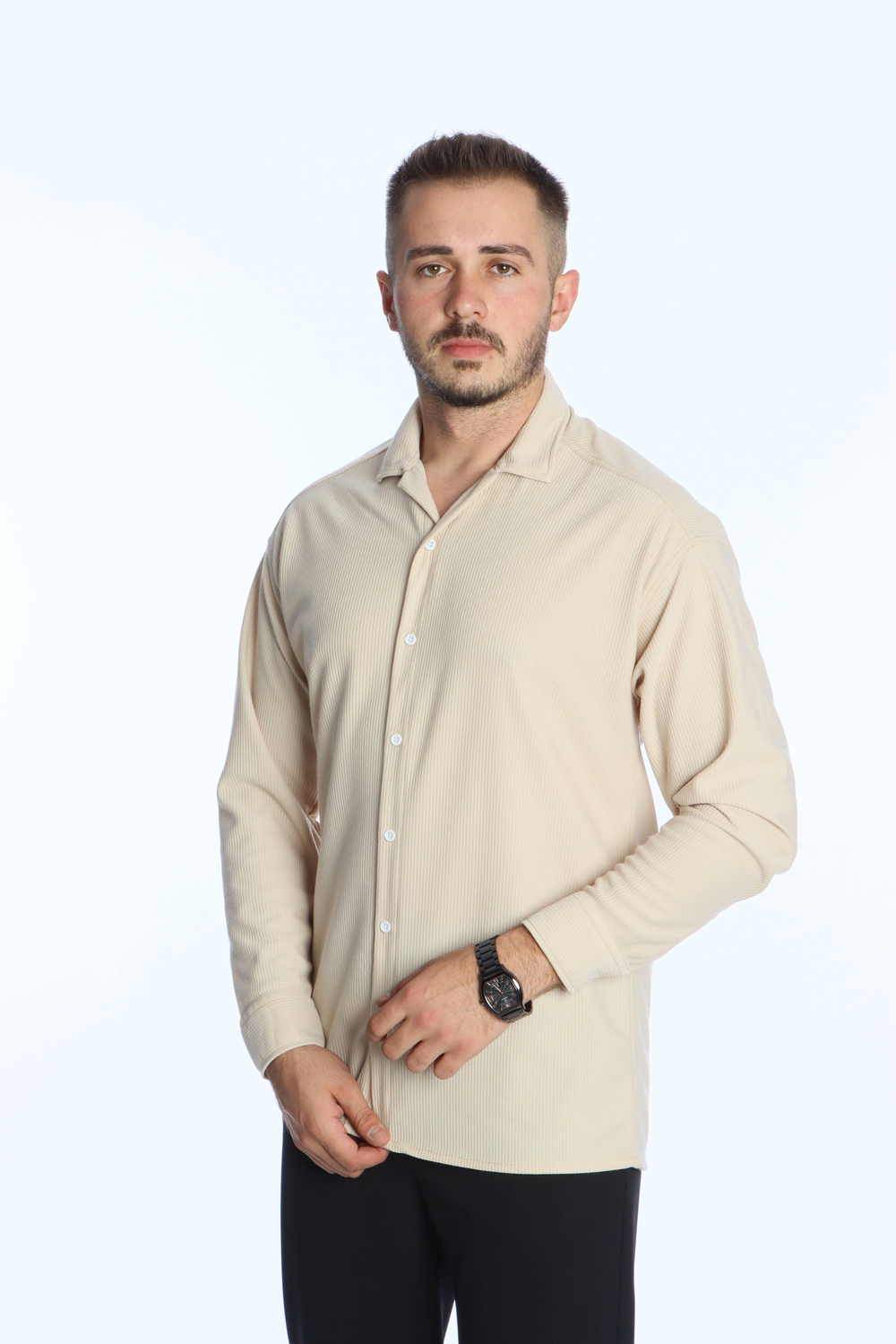 Tk Fitilli Ottoman Gömlek Krem