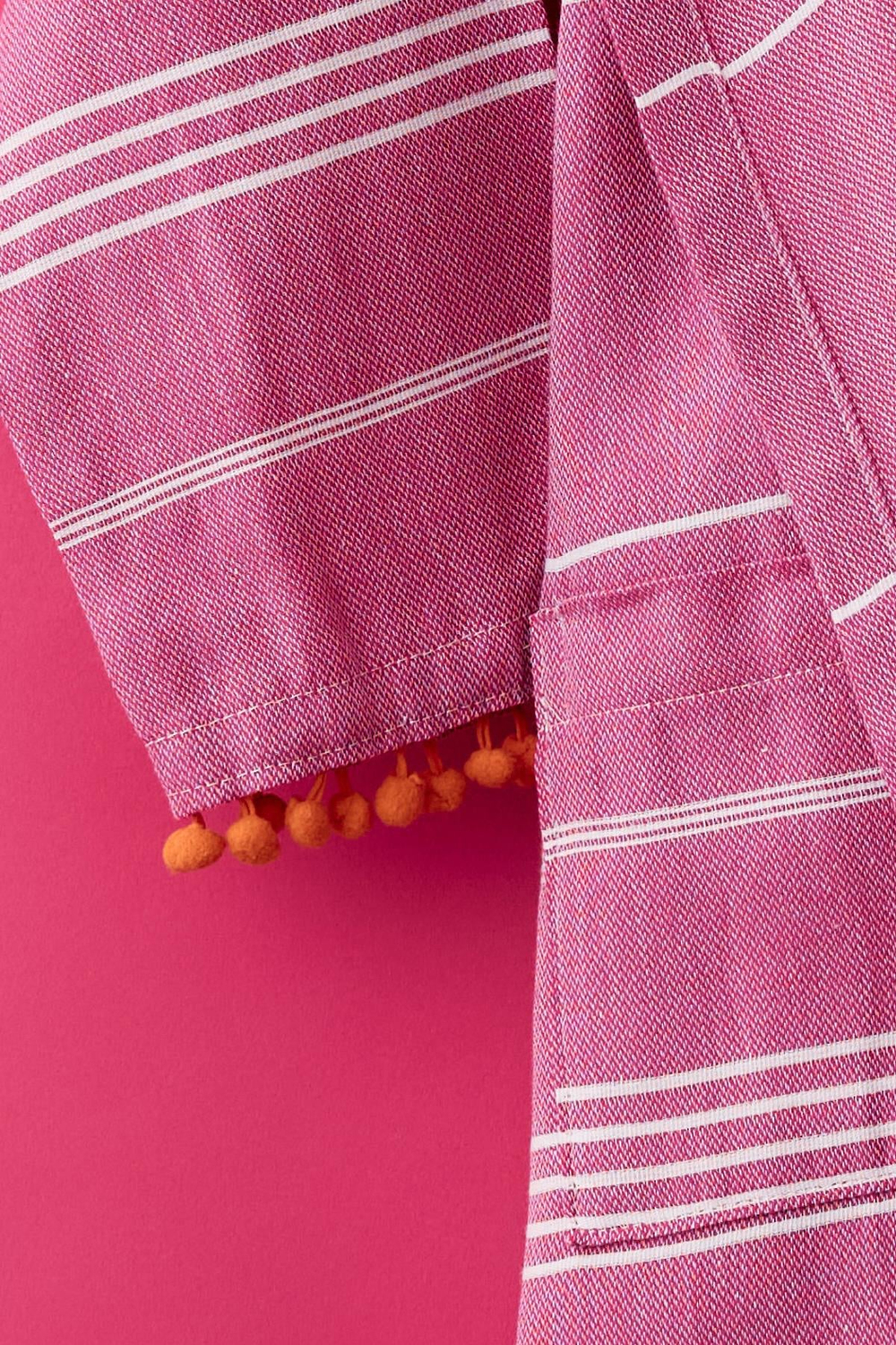 Kız Çocuk Pembe Renkli Summer Yazılı Peştemal Bornoz